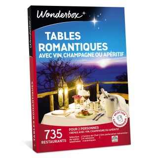 Wonderbox - Tables romantiques avec vin, champagne ou apéritif